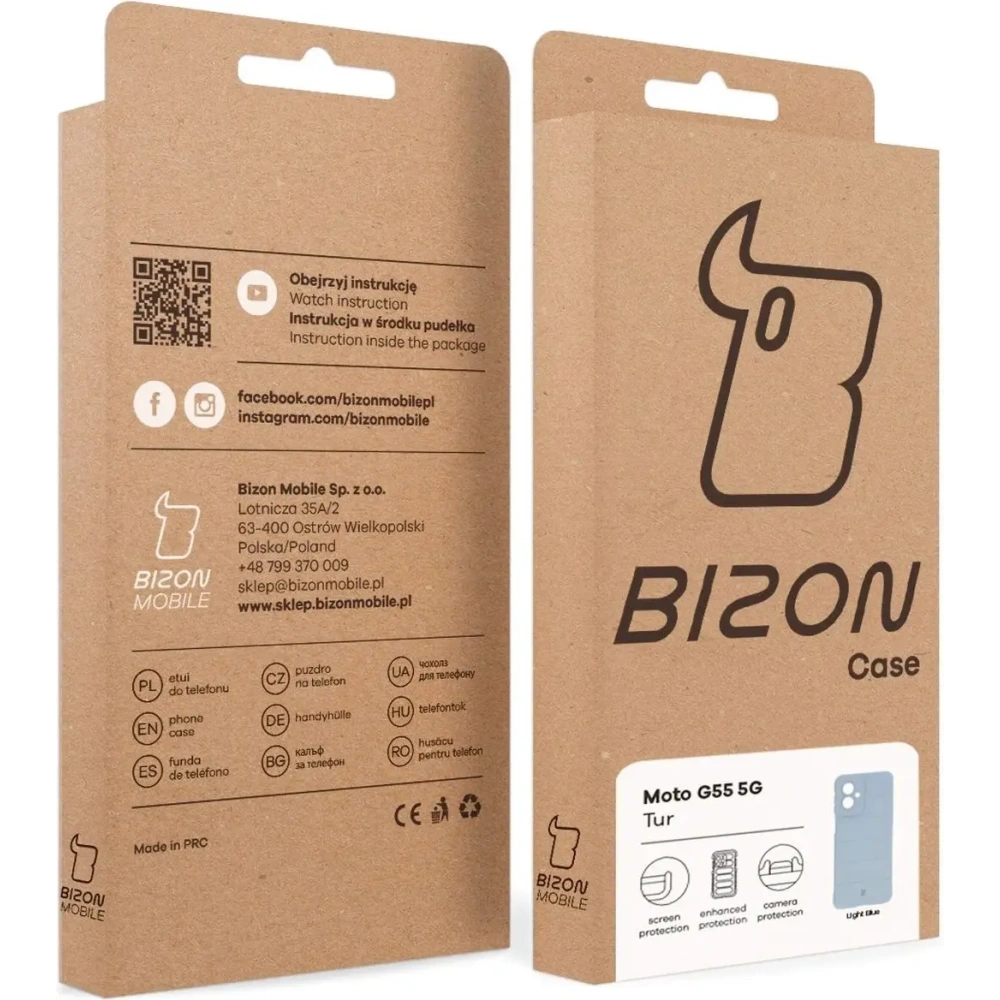 Hurtownia GSM - Bizon Case Tur Motorola Moto G55 5G světle modrý - BIZ9422 - {ean13} - Hurt