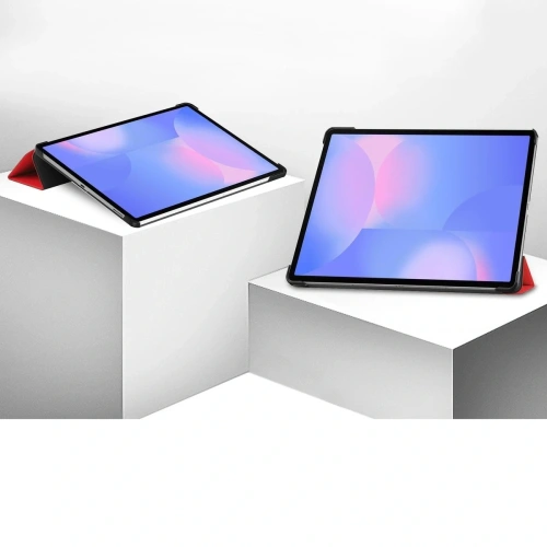 Etui z klapką Bizon Case Tab Croc do Samsung Galaxy Tab S10 FE+ Plus czerwone