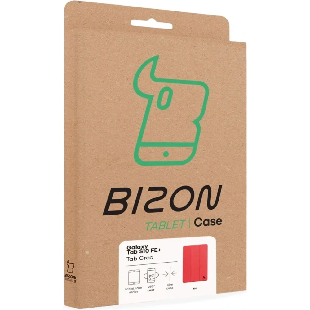 Hurtownia GSM - Bizon Case Tab Croc Samsung Galaxy Tab S10 FE+ Plus piros - BIZ9426 - {ean13} - Hurt