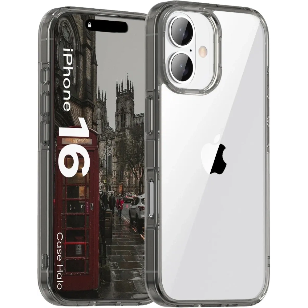 Wholesale Bizon Case Halo Apple iPhone 16 smoky black - BIZ9429 - {ean13} - Hurt