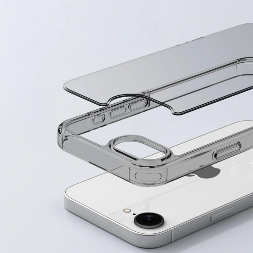 Etui Bizon Case Halo do Apple iPhone 16e przydymione-czarne