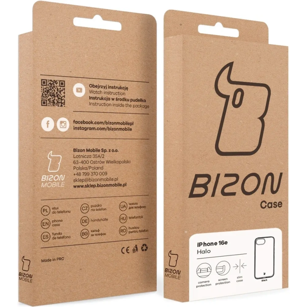 Hurtownia GSM - Bizon Case Halo Apple iPhone 16e kouřově černý - BIZ9431 - {ean13} - Hurt
