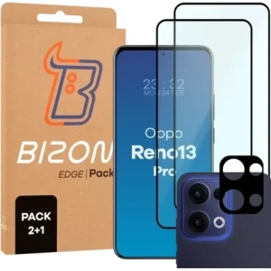 Hurtownia GSM - Bizon Edge 2 Pack 2x gehärtetes Glas + 1x Linsenschutz für Oppo Reno13 - BIZ9436 - {ean13} - Hurt