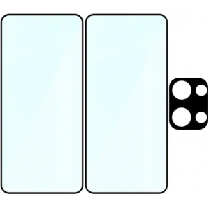 Hurtownia GSM - Bizon Edge 2 Pack 2x gehärtetes Glas + 1x Linsenschutz für Oppo Reno13 - BIZ9436 - {ean13} - Hurt