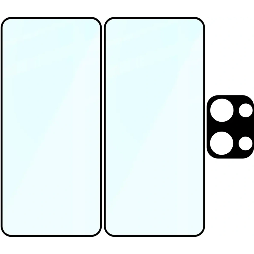 Hurtownia GSM - Bizon Edge 2 Pack 2x gehärtetes Glas + 1x Linsenschutz für Oppo Reno13 - BIZ9436 - {ean13} - Hurt