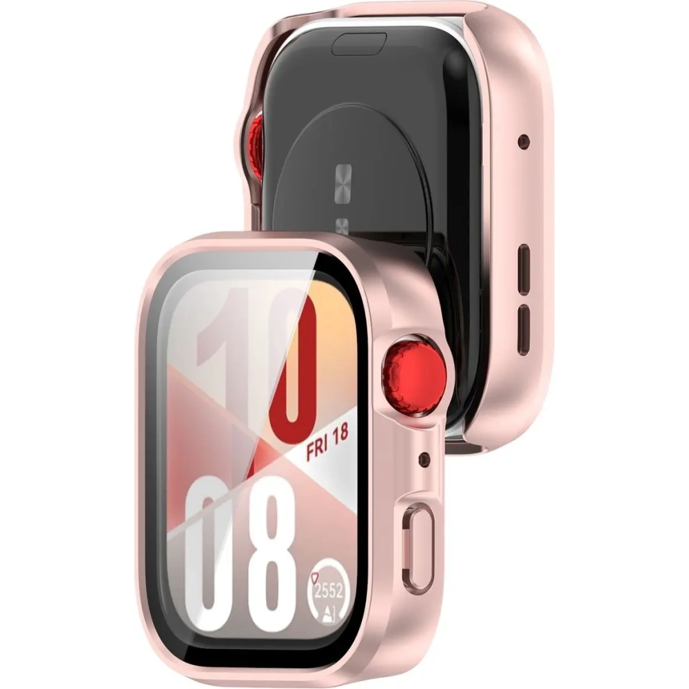 Hurtownia GSM - Etui ze szkłem do zegarka Bizon Case+Glass Watch do Huawei Watch Fit 4 satynowo różowe - BIZ9443 - {ean13} - Hurt