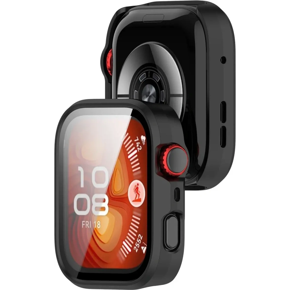 Hurtownia GSM - Etui ze szkłem do zegarka Bizon Case+Glass Watch do Huawei Watch Fit 4 Pro czarne matowe - BIZ9444 - {ean13} - Hurt