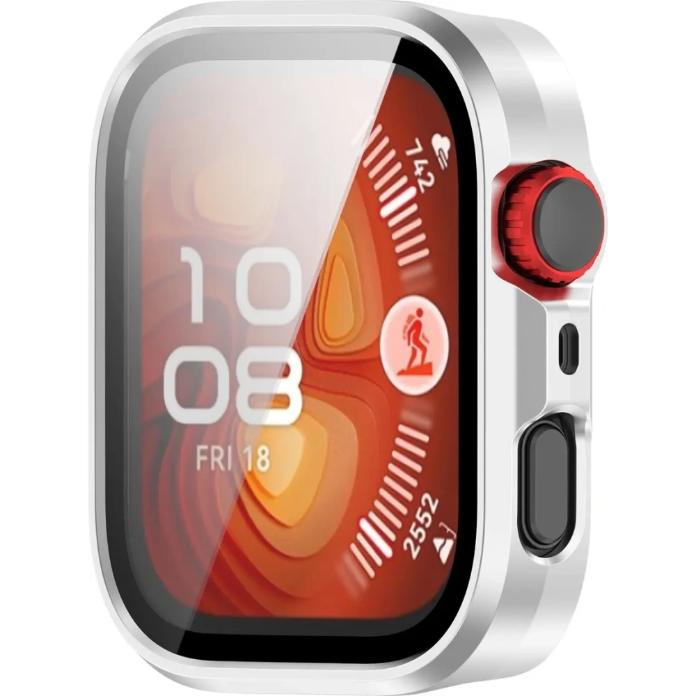 Hurtownia GSM - Etui ze szkłem do zegarka Bizon Case+Glass Watch do Huawei Watch Fit 4 Pro satynowo srebrne - BIZ9445 - {ean13} - Hurt
