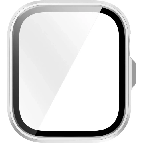 Etui ze szkłem do zegarka Bizon Case+Glass Watch do Huawei Watch Fit 4 Pro satynowo srebrne