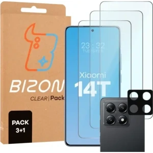 Hurtownia GSM - Bizon Glas Klar 2er Pack 3x gehärtetes Glas + 1x Linsenschutz Xiaomi 14T - BIZ9448 - {ean13} - Hurt