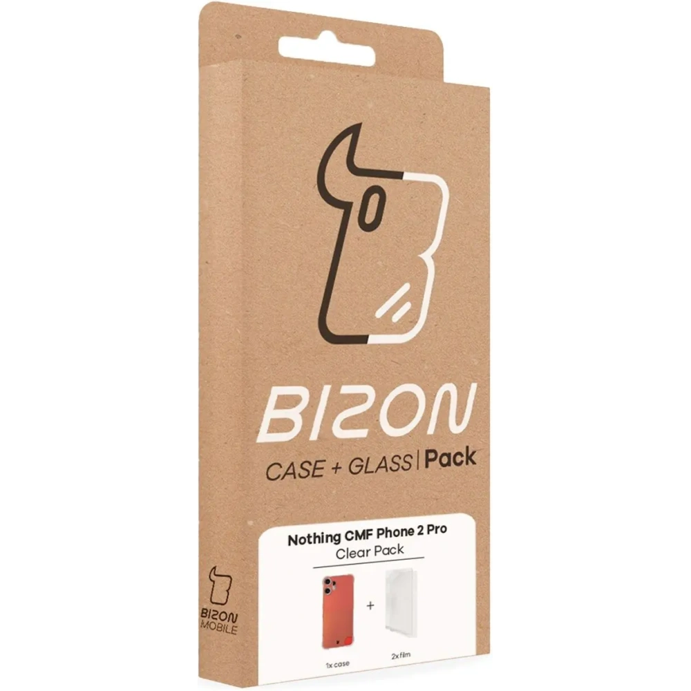 Hurtownia GSM - Bizon Case Clear Pack pouzdro + 2x ochranná fólie Nothing CMF Phone 2 Pro - BIZ9451 - {ean13} - Hurt