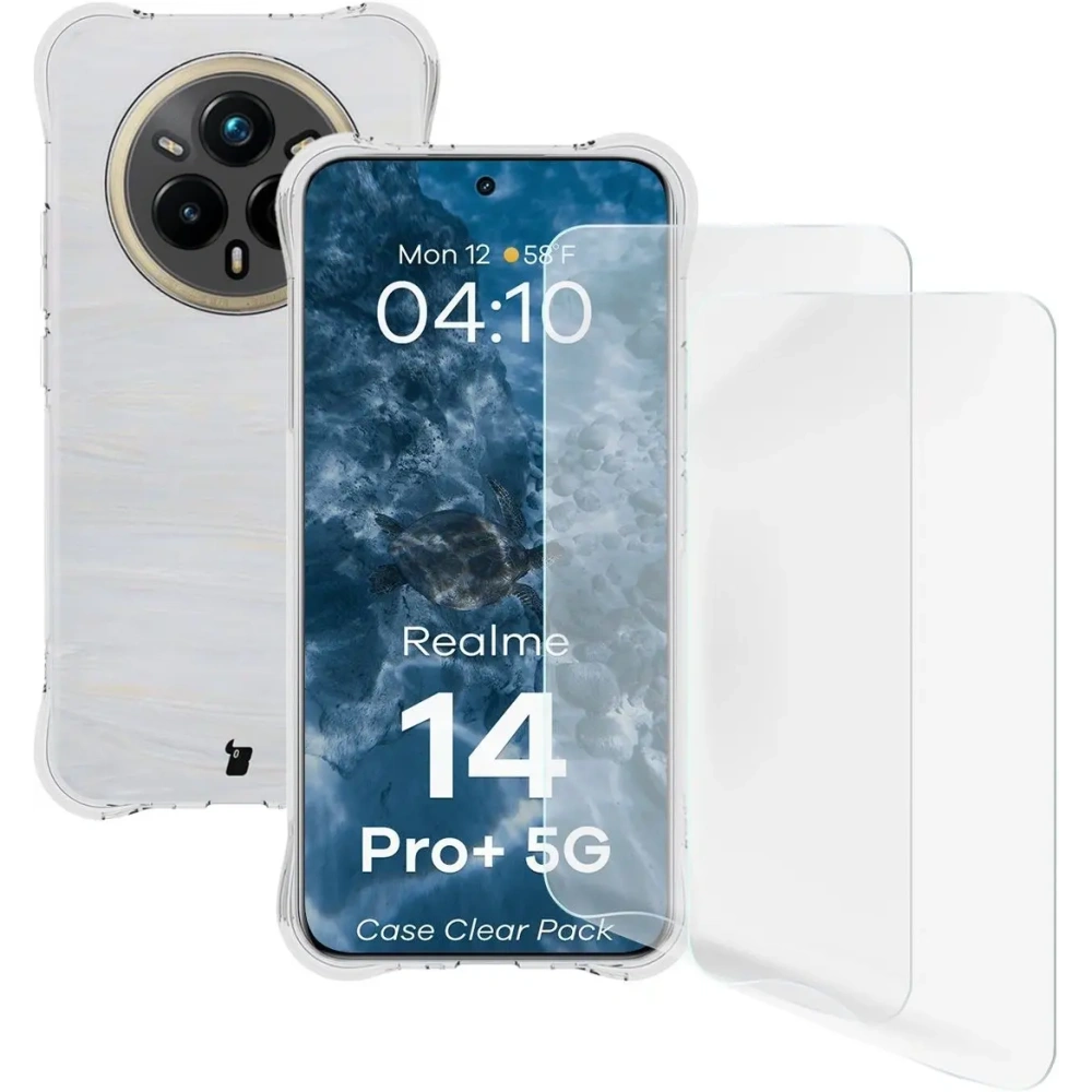 Hurtownia GSM - Etui + 2x folia na ekran Bizon Case Clear Pack do Realme 14 Pro+ Plus 5G - BIZ9452 - {ean13} - Hurt