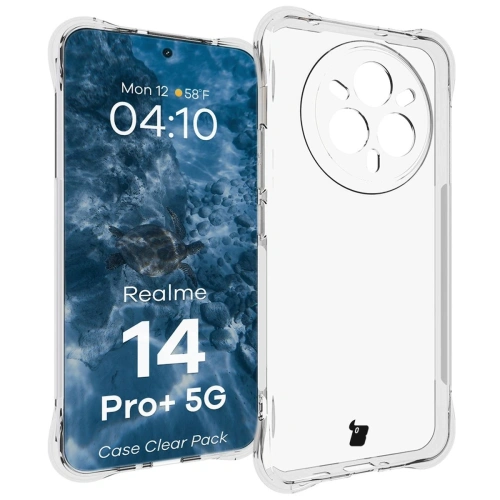 Etui + 2x folia na ekran Bizon Case Clear Pack do Realme 14 Pro+ Plus 5G