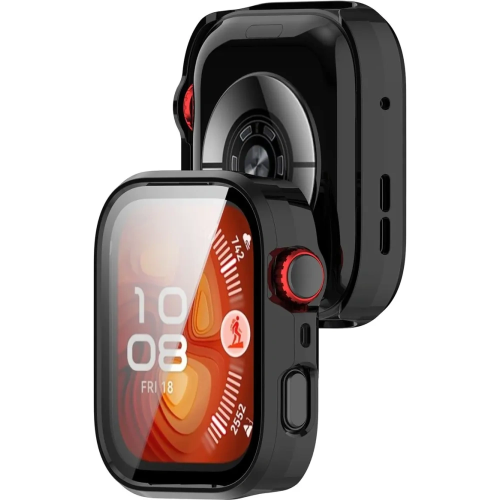 Hurtownia GSM - Etui ze szkłem do zegarka Bizon Case+Glass Watch do Huawei Watch Fit 4 Pro czarne - BIZ9455 - {ean13} - Hurt