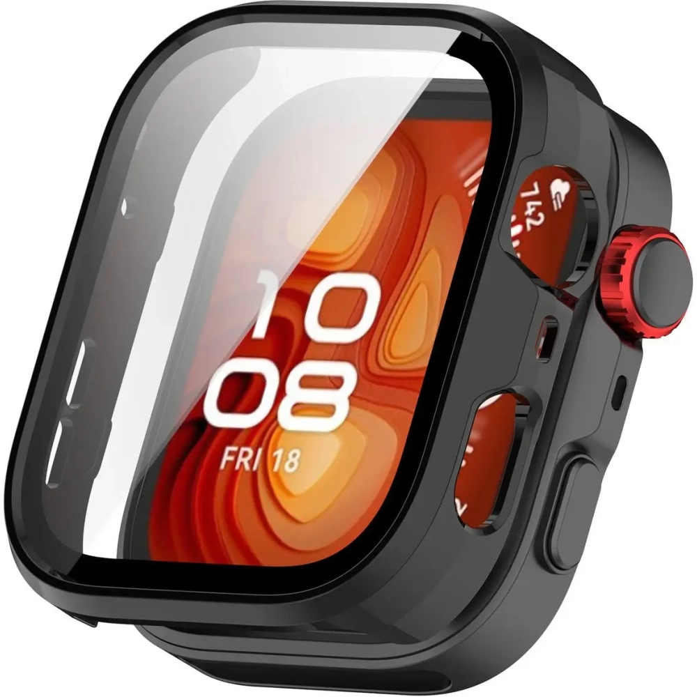 Hurtownia GSM - Etui ze szkłem do zegarka Bizon Case+Glass Watch do Huawei Watch Fit 4 Pro czarne - BIZ9455 - {ean13} - Hurt