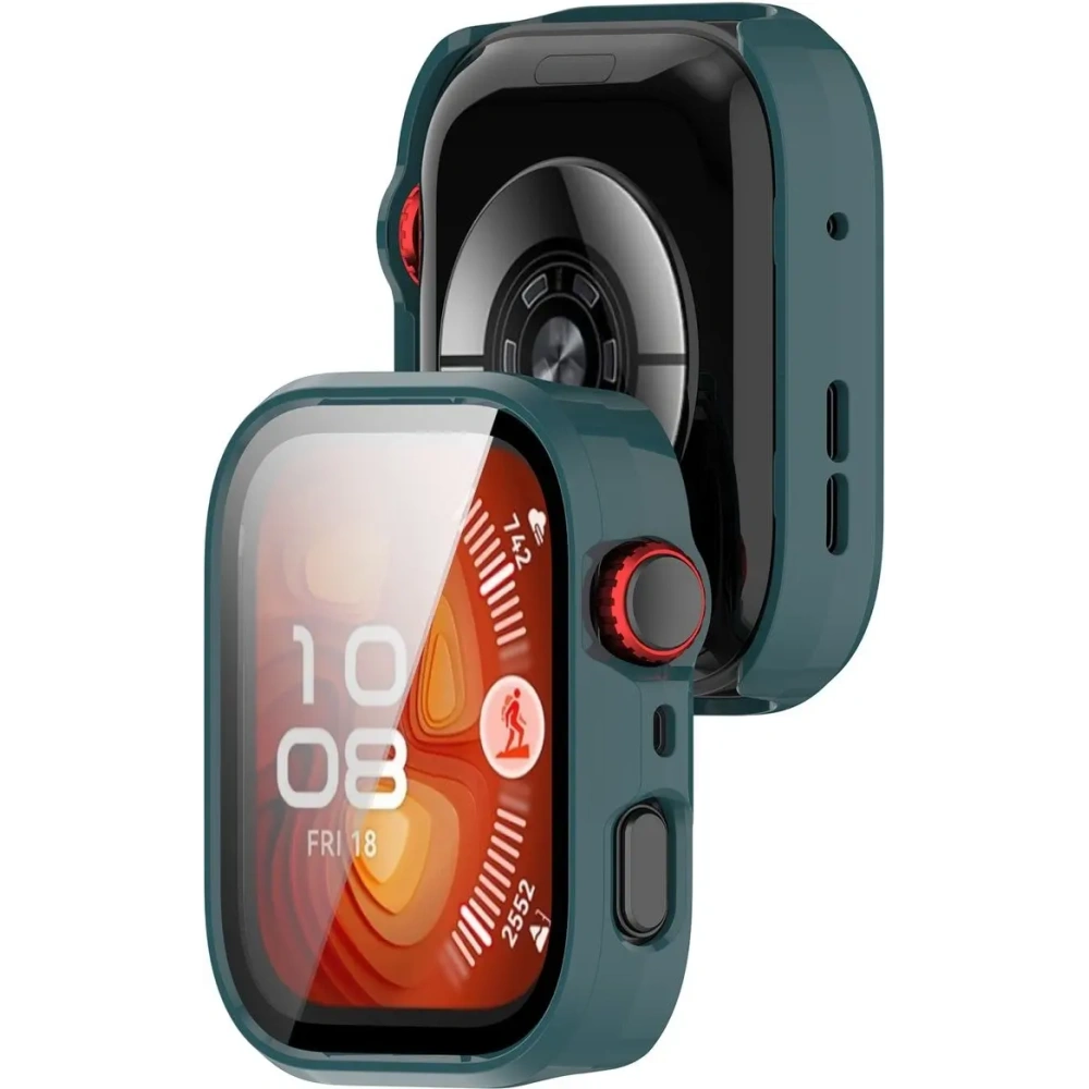Hurtownia GSM - Etui ze szkłem do zegarka Bizon Case+Glass Watch do Huawei Watch Fit 4 Pro zielone - BIZ9456 - {ean13} - Hurt