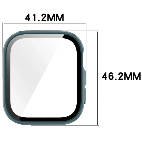 Etui ze szkłem do zegarka Bizon Case+Glass Watch do Huawei Watch Fit 4 zielone