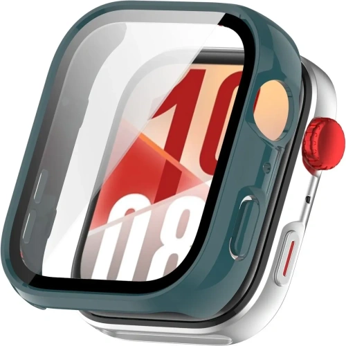 Etui ze szkłem do zegarka Bizon Case+Glass Watch do Huawei Watch Fit 4 zielone