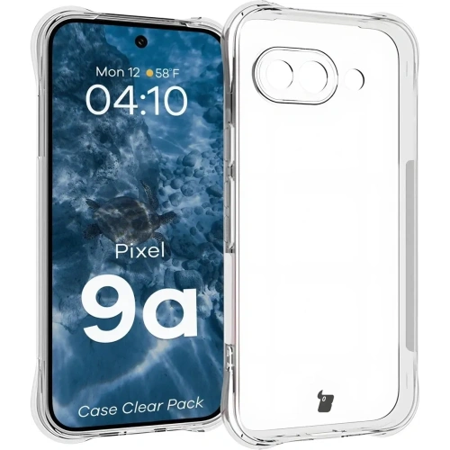 Etui + 2x folia na ekran Bizon Case Clear Pack do Google Pixel 9a