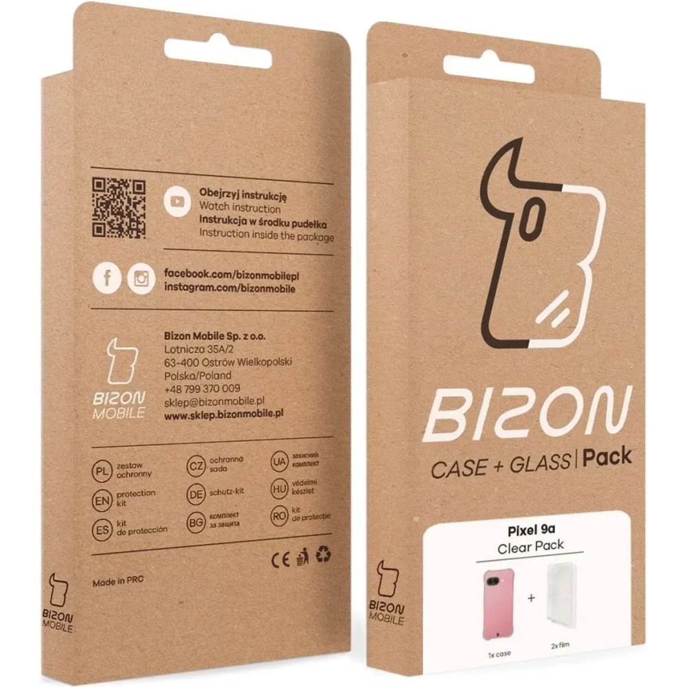 Hurtownia GSM - Bizon Case Clear Pack Hülle + 2x Displayschutzfolie Google Pixel 9a - BIZ9460 - {ean13} - Hurt