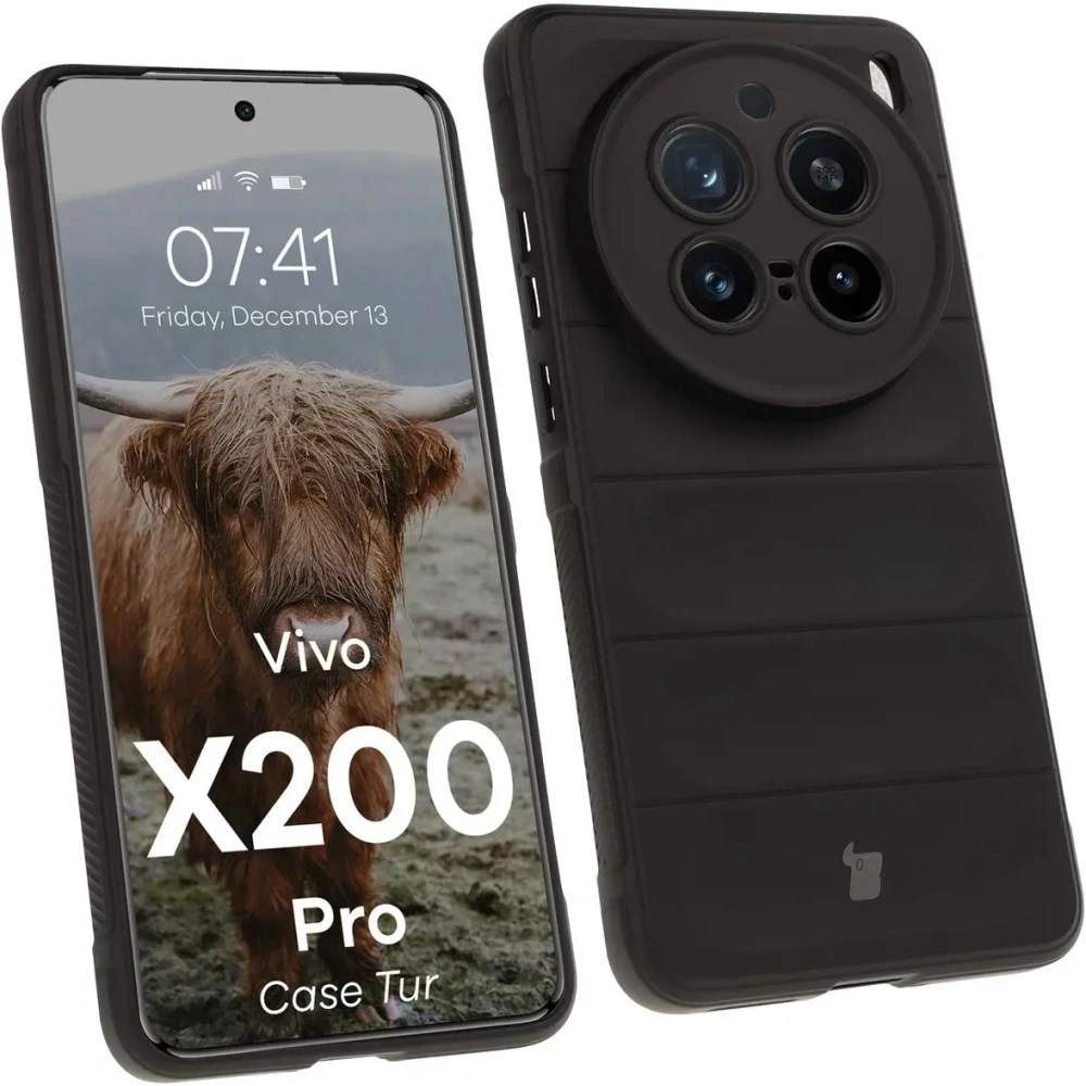 Hurtownia GSM - Pancerne etui Bizon Case Tur do Vivo X200 Pro czarne - BIZ9462 - {ean13} - Hurt