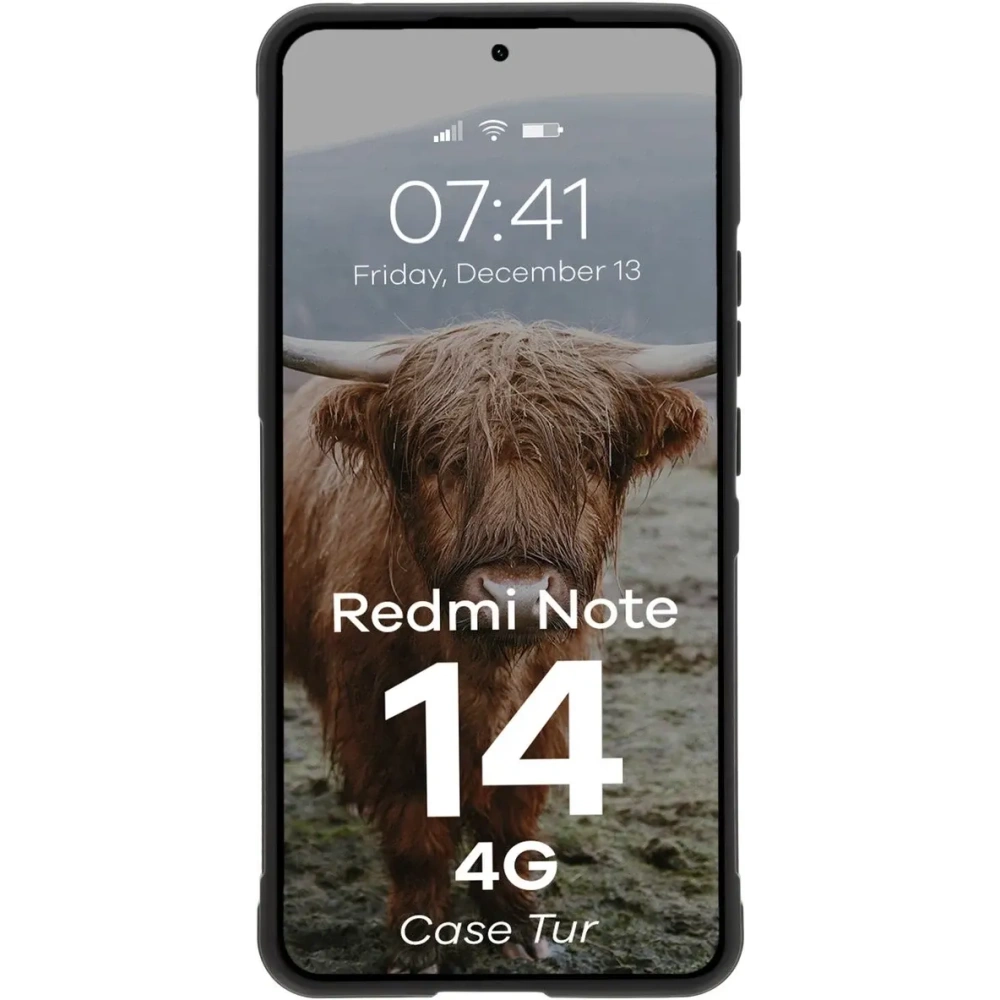 Hurtownia GSM - Pancerne etui Bizon Case Tur do Xiaomi Redmi Note 14 4G czarne - BIZ9463 - {ean13} - Hurt