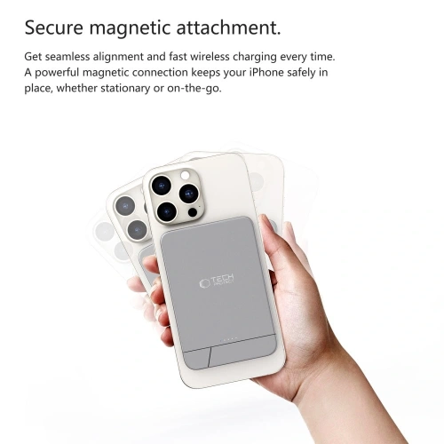 Powerbank bezprzewodowy Tech-Protect PB15 LifeMag Magsafe Power Bank 10000mah Space Grey