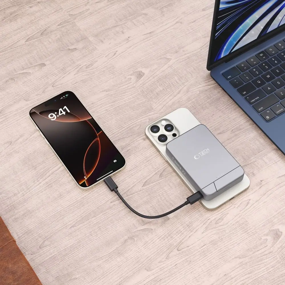 Hurtownia GSM - Tech-Protect PB15 LifeMag Magsafe Power Bank 10000mAh Space Grey - THP4248 - {ean13} - Hurt