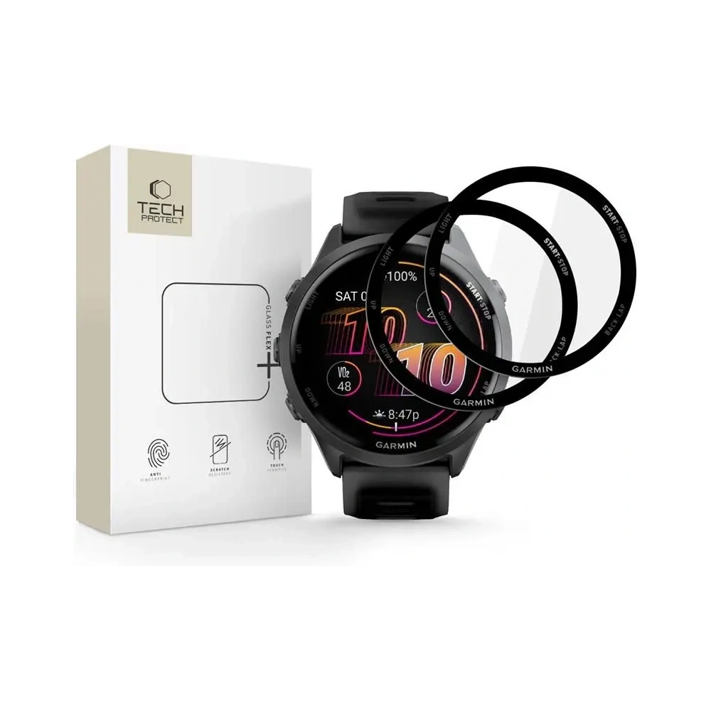 Hurtownia GSM - Tech-Protect Glass Flex+ Garmin Forerunner 970 / 570 47mm Černá [2 BALENÍ] - THP4250 - {ean13} - Hurt