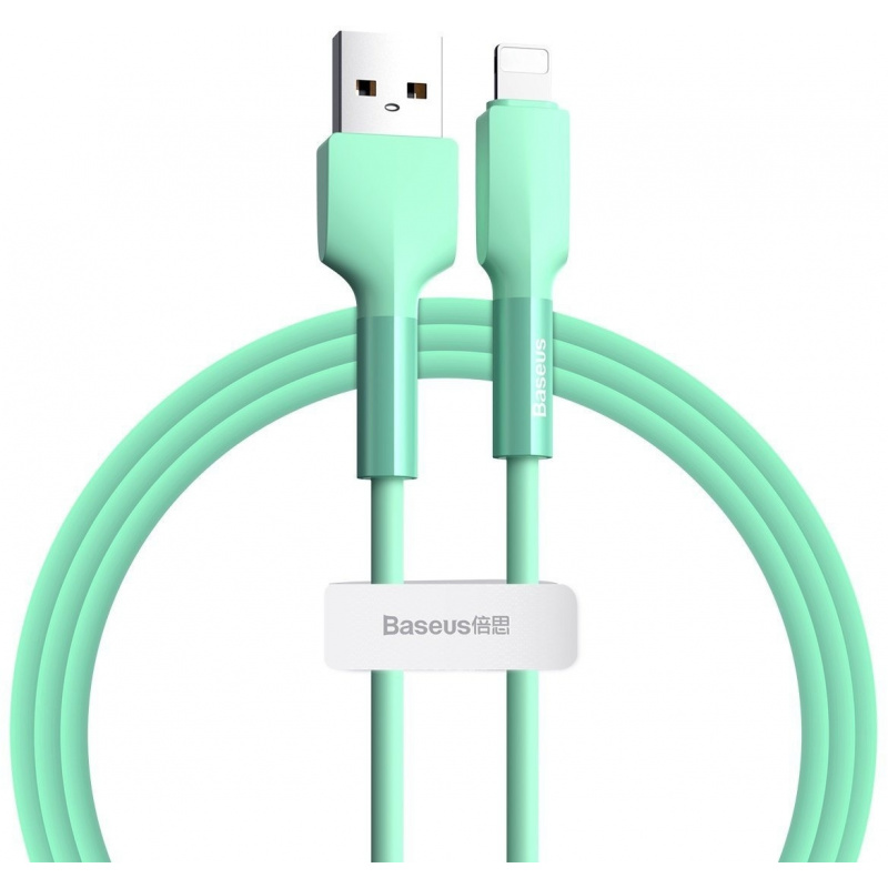 Hurtownia Baseus - 6953156220744 - BSU1540GRN - Kabel Lightning USB Baseus Silica Gel, 2.4A, 1m (zielony) - B2B homescreen