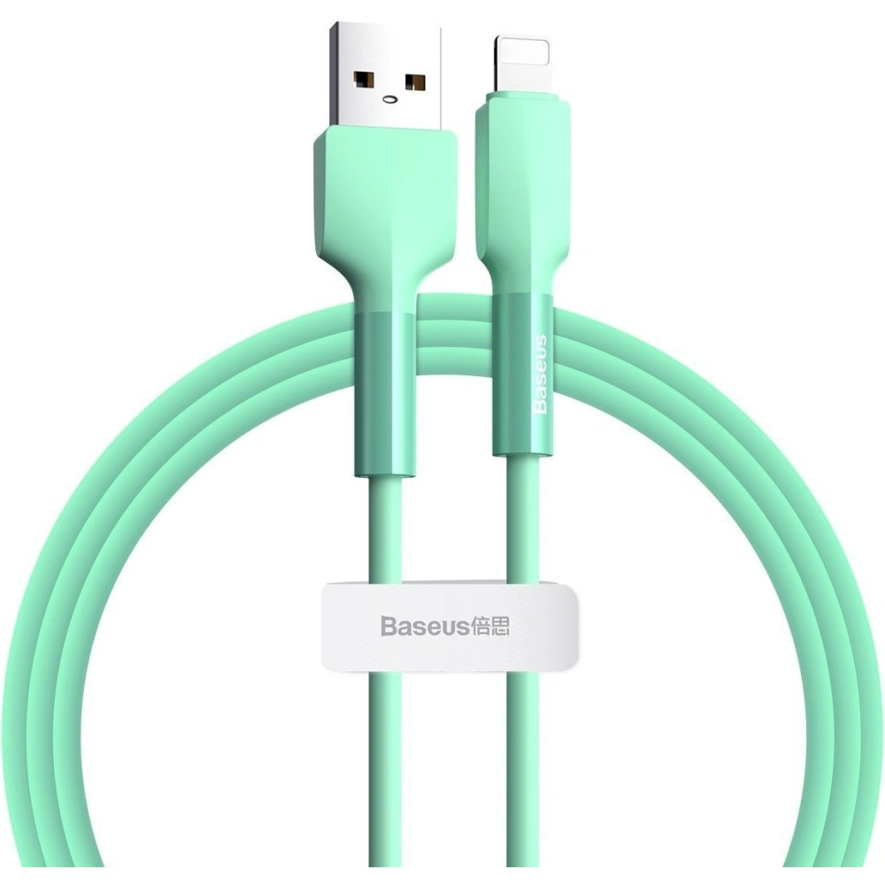 Hurtownia GSM - Kabel Lightning USB Baseus Silica Gel, 2.4A, 1m (zelená) - BSU1540GRN - {ean13} - Hurt