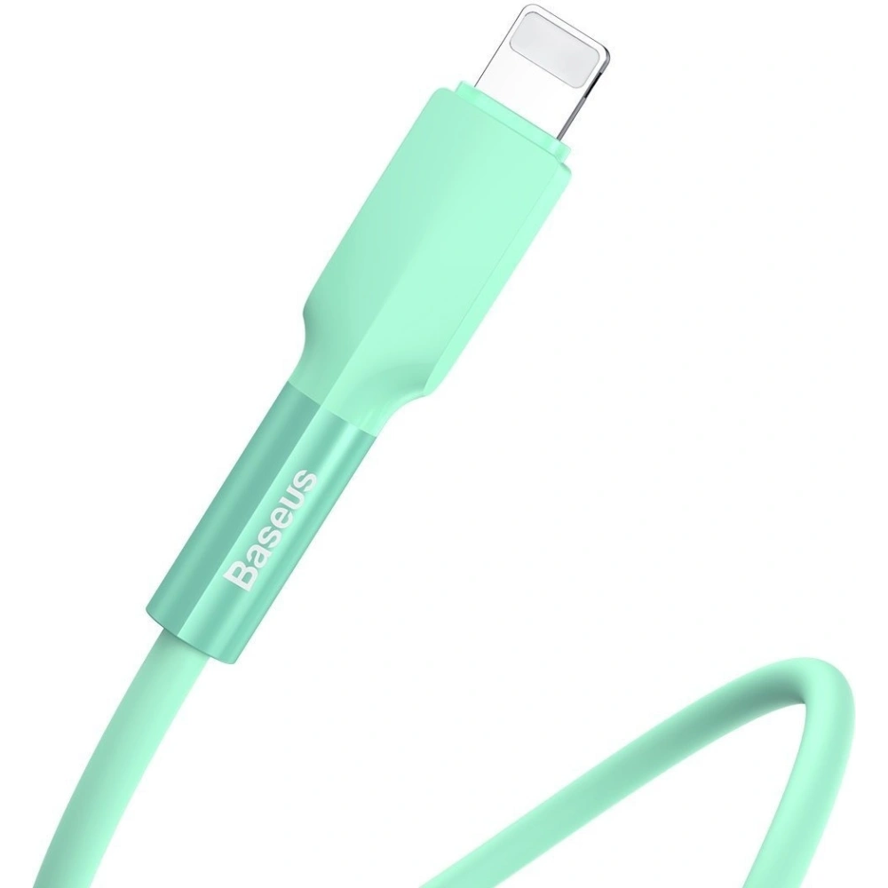 Hurtownia GSM - Kabel Lightning USB Baseus Silica Gel, 2.4A, 1m (zelená) - BSU1540GRN - {ean13} - Hurt