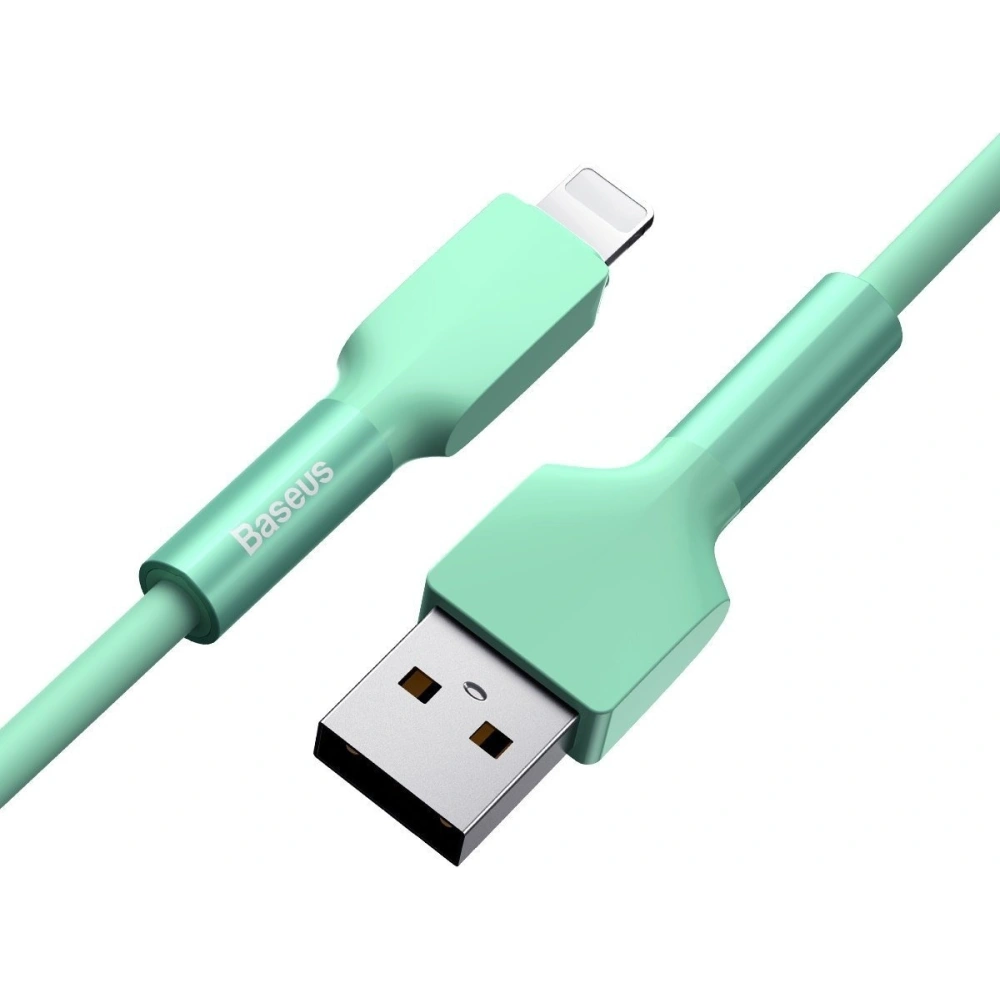 Hurtownia GSM - Kabel Lightning USB Baseus Silica Gel, 2.4A, 1m (zelená) - BSU1540GRN - {ean13} - Hurt