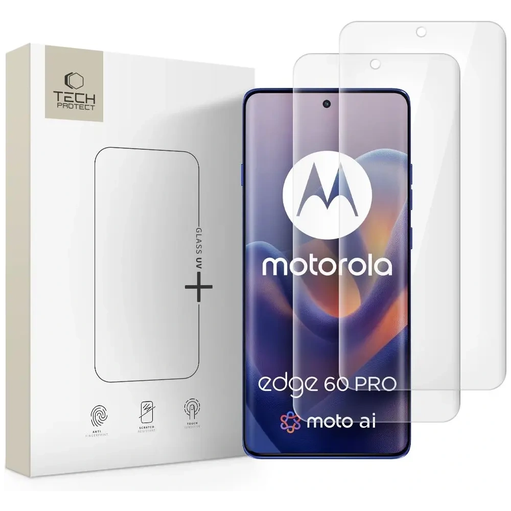 Hurtownia GSM - Szkło hartowane Tech-Protect Glass UV+ Motorola Edge 60 Pro Clear [2 PACK] - THP4256 - {ean13} - Hurt