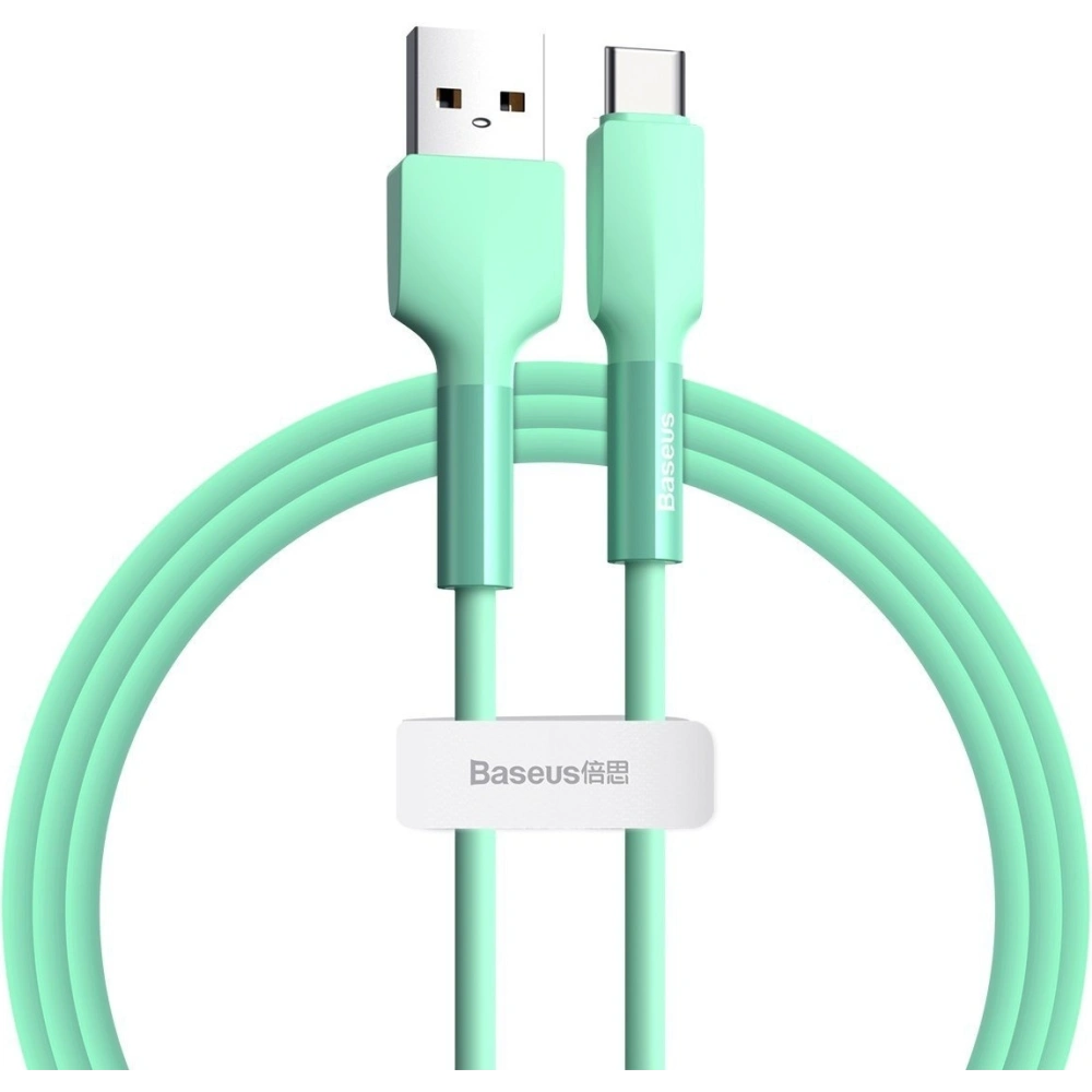 Hurtownia GSM - Kabel USB-C Baseus Silikon, 3A, 1m (zelený) - BSU1541GRN - {ean13} - Hurt