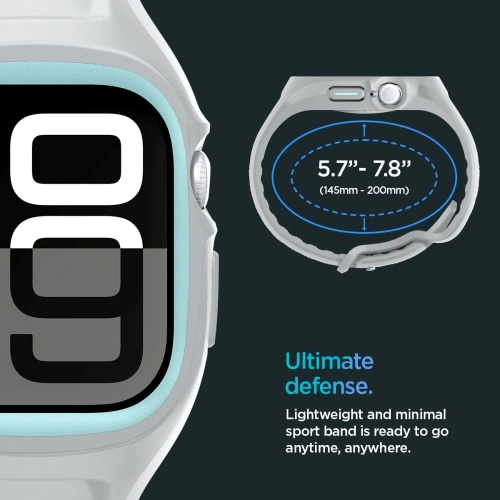 Etui z paskiem Spigen Liquid Air Pro Apple Watch 10 / 11 46mm Grey