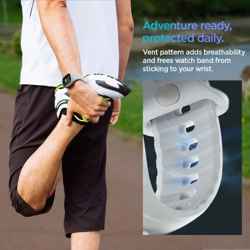 Etui z paskiem Spigen Liquid Air Pro Apple Watch 10 / 11 46mm Grey