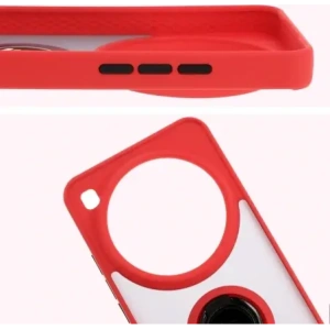 Hurtownia GSM - Husa Bizon Case Hybrid Ring Xiaomi 15 Ultra fumurie cu un cadru roșu - BIZ9465 - {ean13} - Hurt
