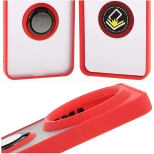 Hurtownia GSM - Husa Bizon Case Hybrid Ring Xiaomi 15 Ultra fumurie cu un cadru roșu - BIZ9465 - {ean13} - Hurt