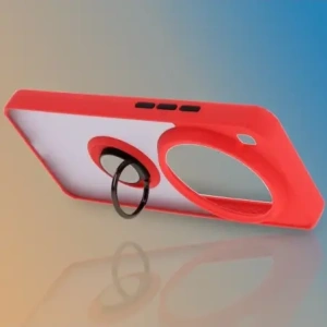 Hurtownia GSM - Husa Bizon Case Hybrid Ring Xiaomi 15 Ultra fumurie cu un cadru roșu - BIZ9465 - {ean13} - Hurt