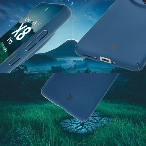 Etui Bizon Case Łupka do Oppo Find X8 Pro niebieskie