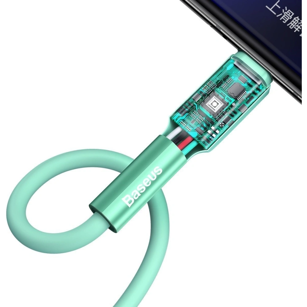 Hurtownia GSM - Kabel USB-C Baseus Silica Gel, 2A, 2m (verde) - BSU1542GRN - {ean13} - Hurt