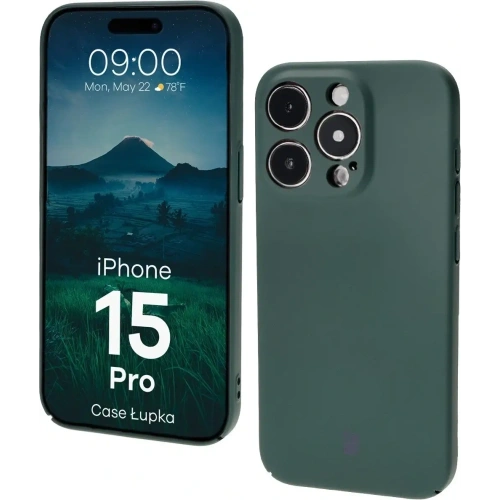 Etui Bizon Case Łupka do Apple iPhone 15 Pro zielone
