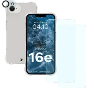 Hurtownia GSM - Bizon Case Clear Pack cu 2x sticlă securizată + protecție pentru lentile Apple iPhone 16e - BIZ9470 - {ean13} - Hurt