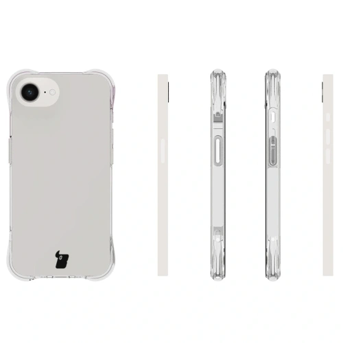 Etui + 2x szkło na ekran + 1x szkło na obiektyw Bizon Case Clear Pack do Apple iPhone 16e