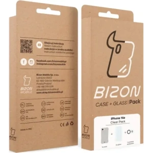 Wholesale Bizon Case Clear Pack case + 2x tempered glass + lens protection Apple iPhone 16e - BIZ9470 - {ean13} - Hurt