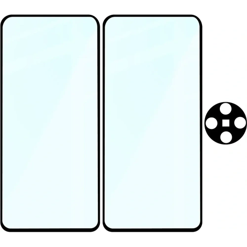 2x szkło na ekran + 1x szkło na aparat Bizon Edge 2 Pack do Oppo Find X8 Pro