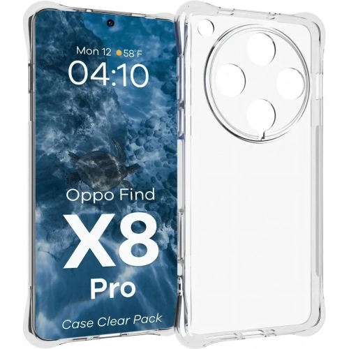 Etui + 2x folia na ekran Bizon Case Clear Pack do Oppo Find X8 Pro