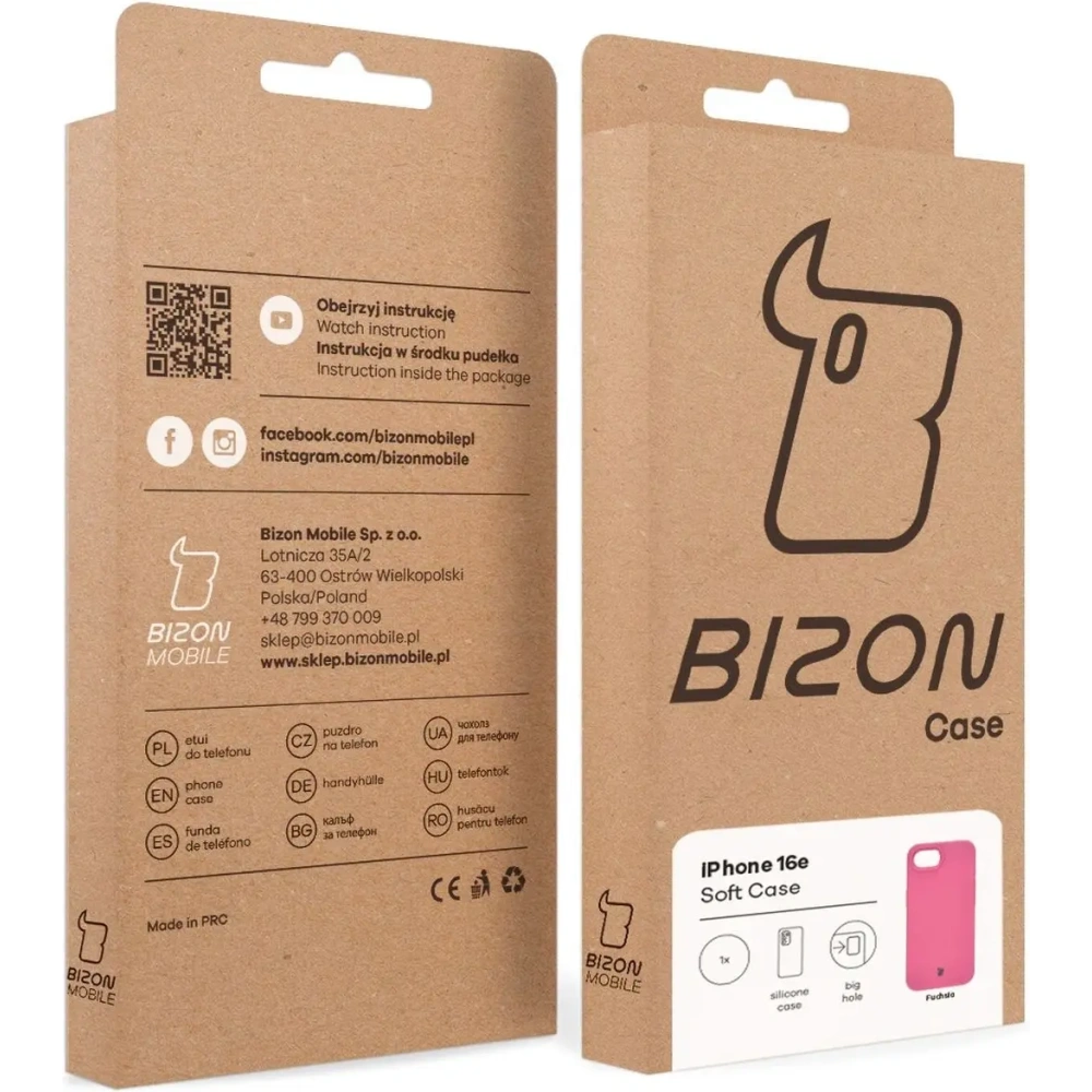Hurtownia GSM - Husa Bizon Soft pentru Apple iPhone 16e fuchsia - BIZ9474 - {ean13} - Hurt