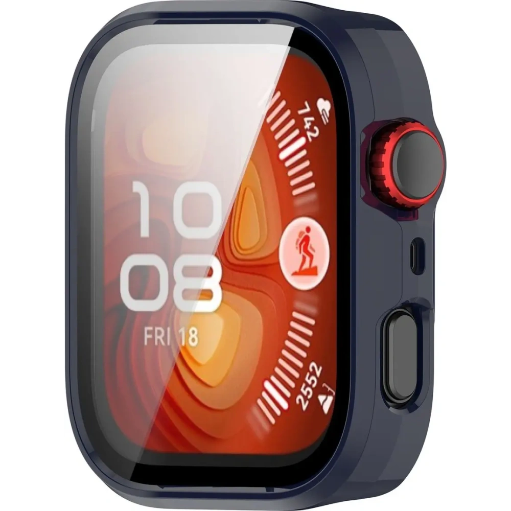 Hurtownia GSM - Etui ze szkłem do zegarka Bizon Case+Glass Watch do Huawei Watch Fit 4 Pro niebieskie - BIZ9475 - {ean13} - Hurt